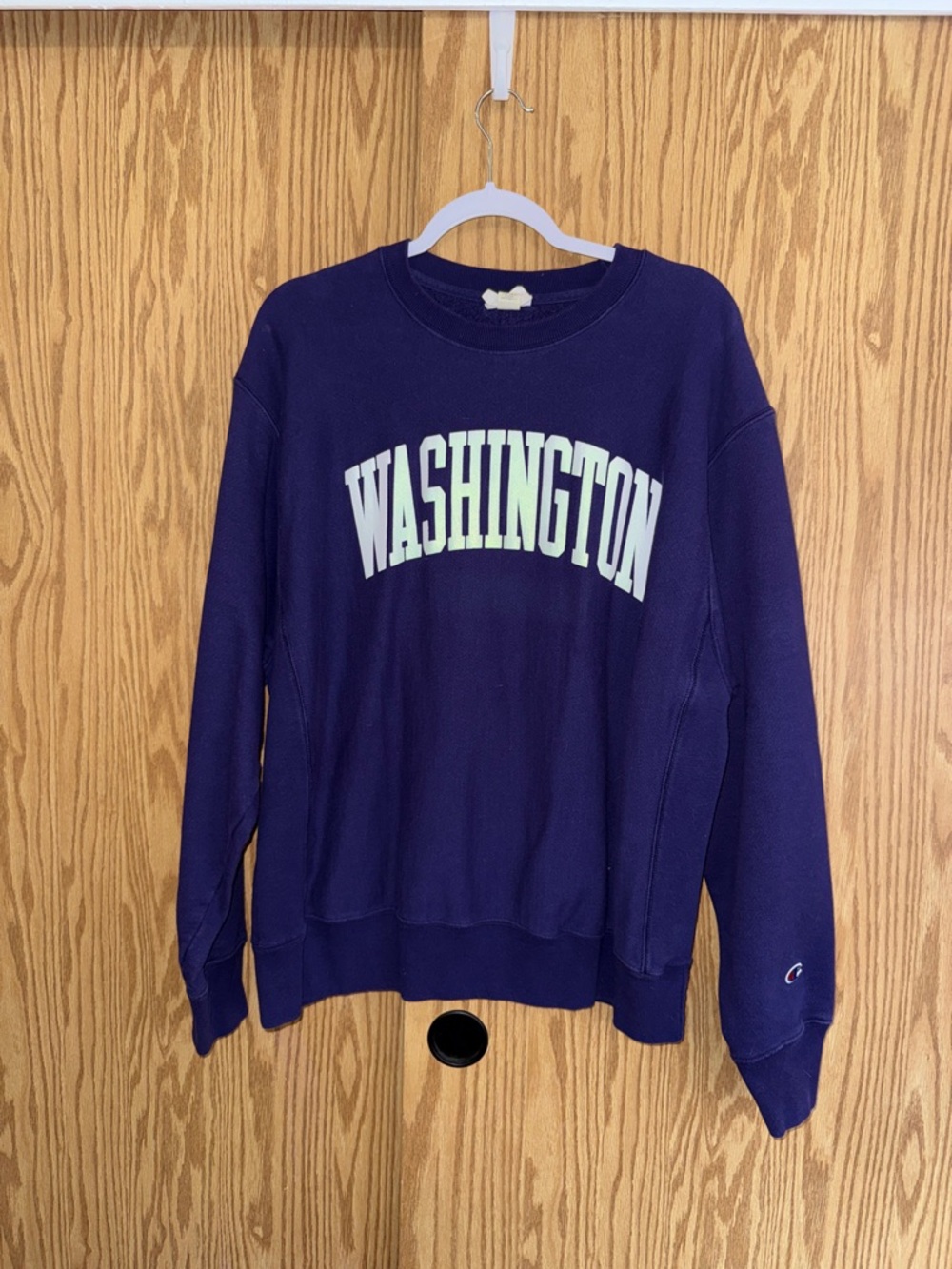 Champion Purple Washington Crew Sweatshirt